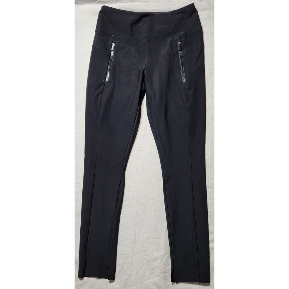 women's ATHLETA pants Stellar Trousers‎ Black pull-on Zip pockets Size Small